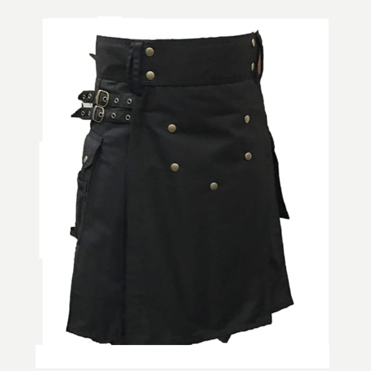 Black Cargo Utility Kilt - custom kilt - Al Wahab Global product reference