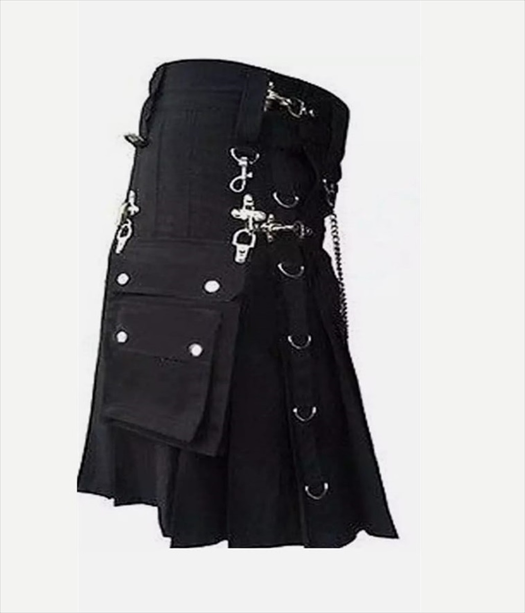 Black gothic kilt - product photo reference