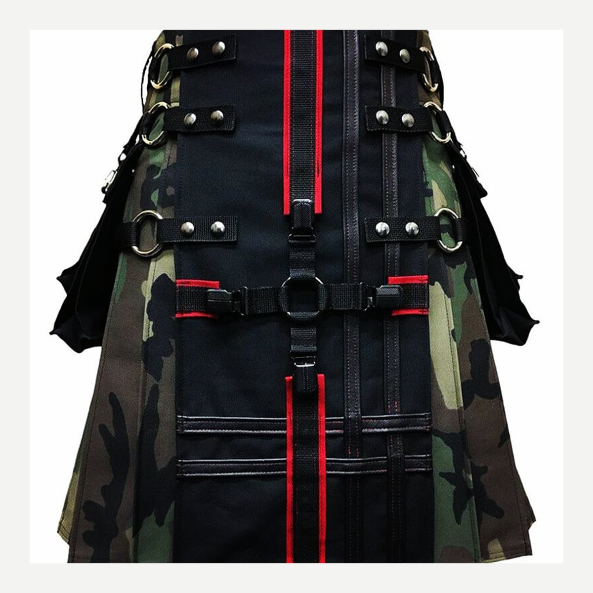 Black Red Tactical Kilt Chains - custom kilt - Al Wahab Global product reference