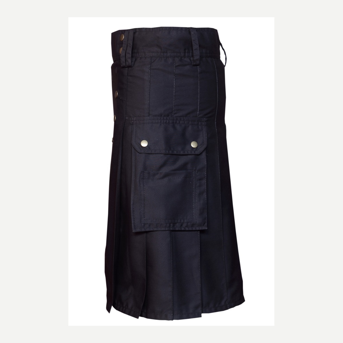 Black Utility Kilt Front - custom kilt - Al Wahab Global product reference
