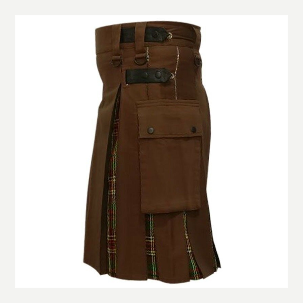 Brown Cargo Utility Kilt 02 - custom kilt - Al Wahab Global product reference