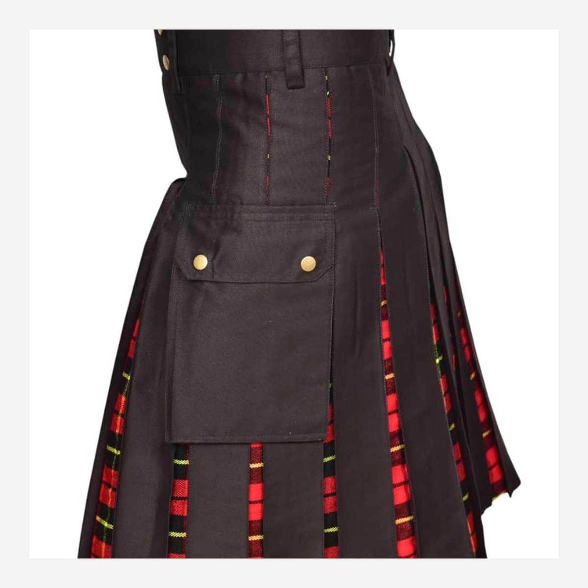 Dark Brown Red Panel Kilt - custom kilt - Al Wahab Global product reference