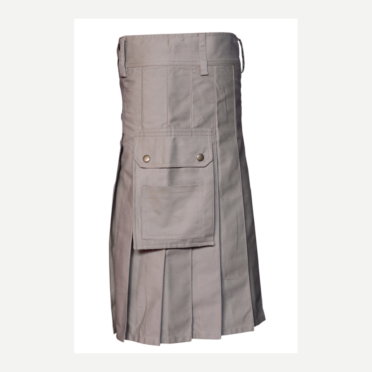 Light Gray Pleated Kilt Side - custom kilt - Al Wahab Global product reference