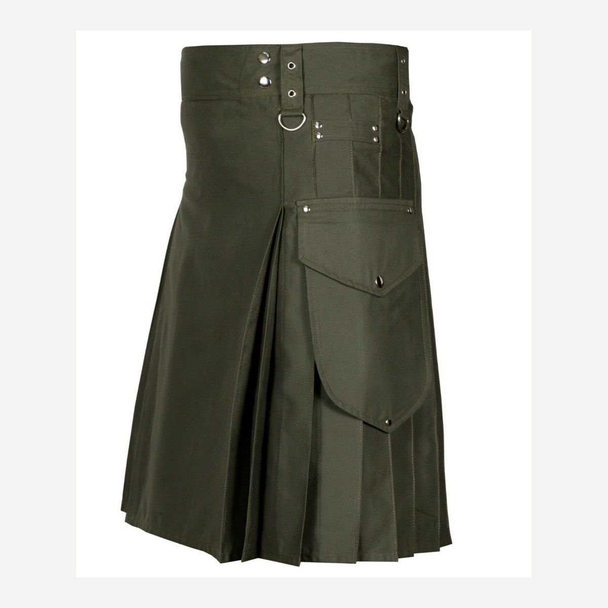 Olive Utility Kilt - custom kilt - Al Wahab Global product reference
