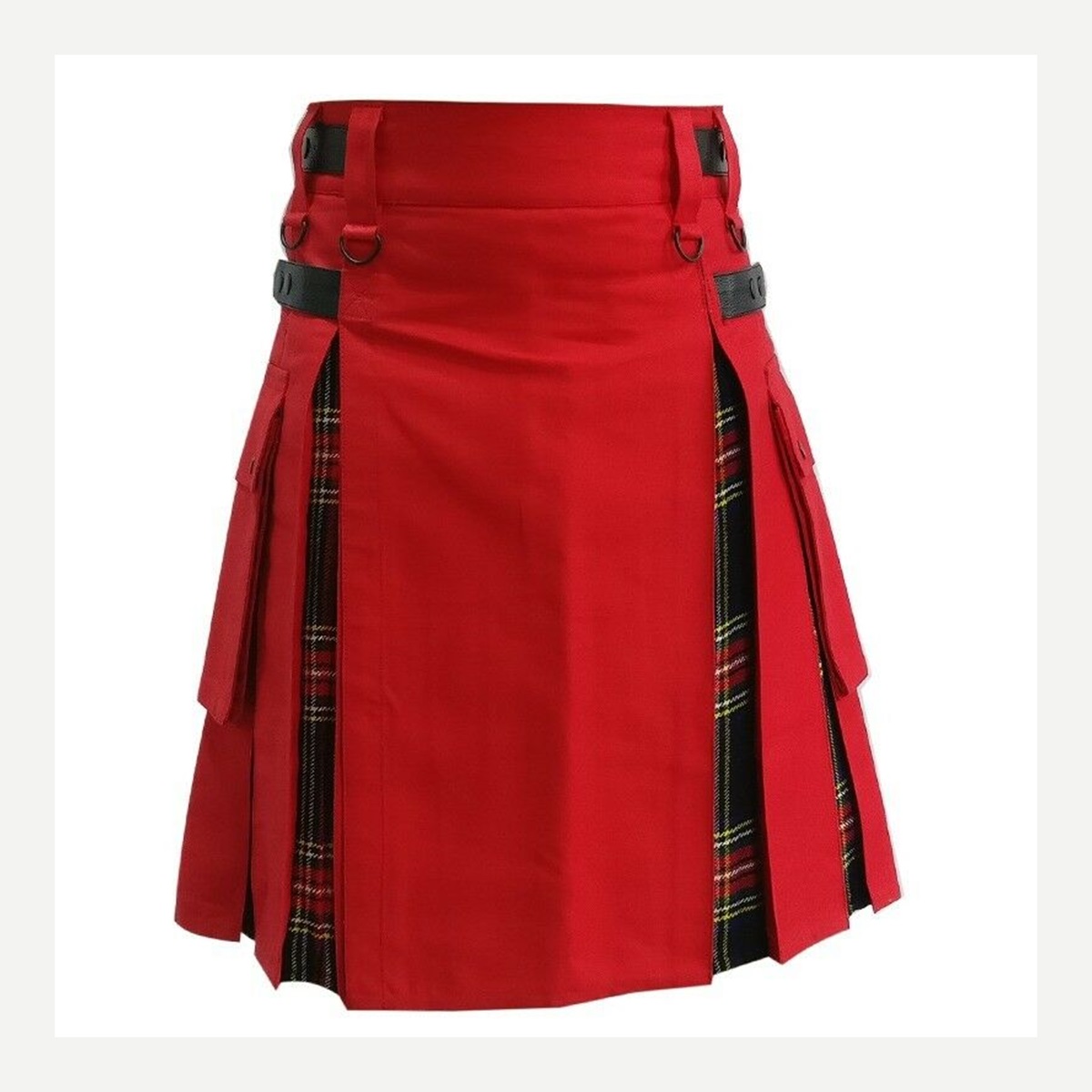 Red Pleated Kilt Back - custom kilt - Al Wahab Global product reference