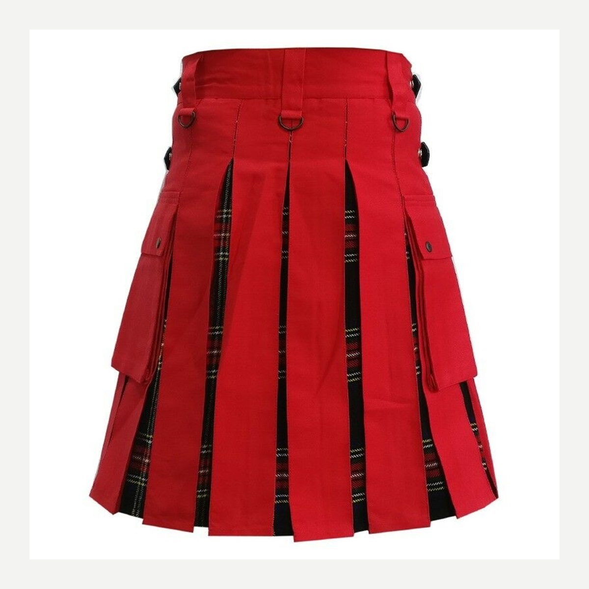 Red Pleated Kilt Front - custom kilt - Al Wahab Global product reference
