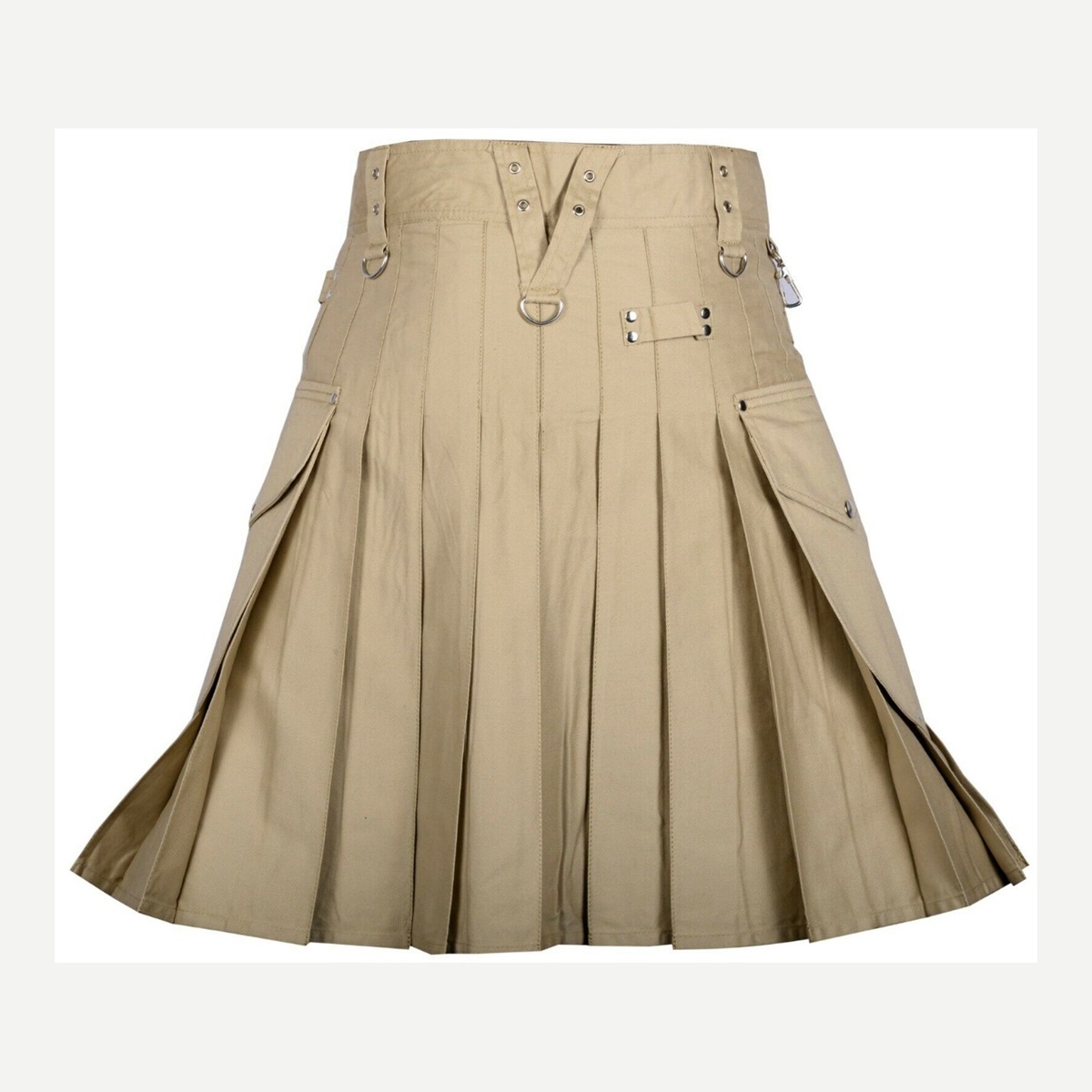 Tan Pleated Kilt - custom kilt - Al Wahab Global product reference